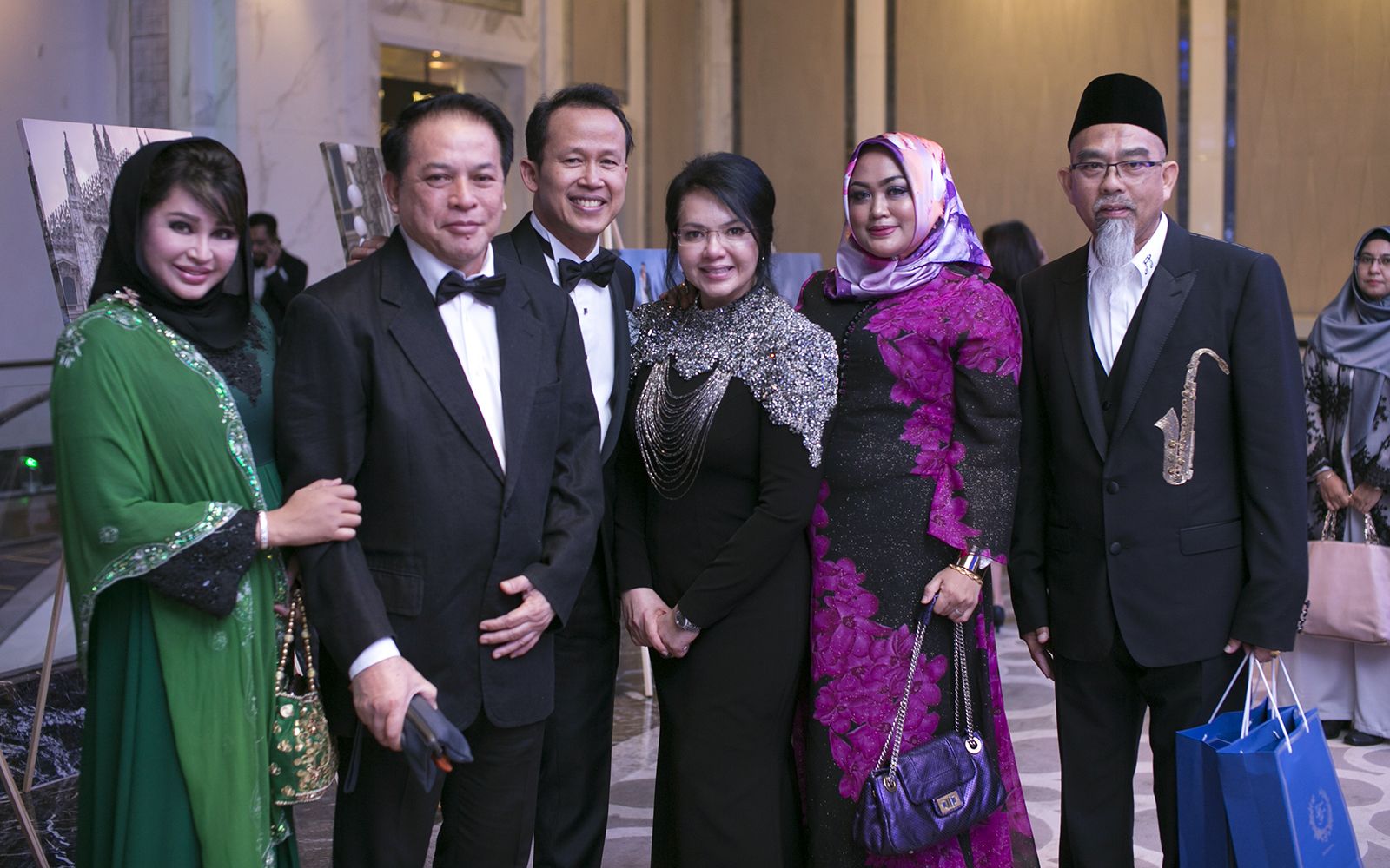 Puan Sri Nisa Bakri, Tan Sri Mohd Bakri Zinin, Dato' Abd Rashid Jabir, Dato' Farisah Mohd Farid, Datin Seri Nur Cahaya Ramlan and Dato’ Seri Abd Majid Zainal Abidin