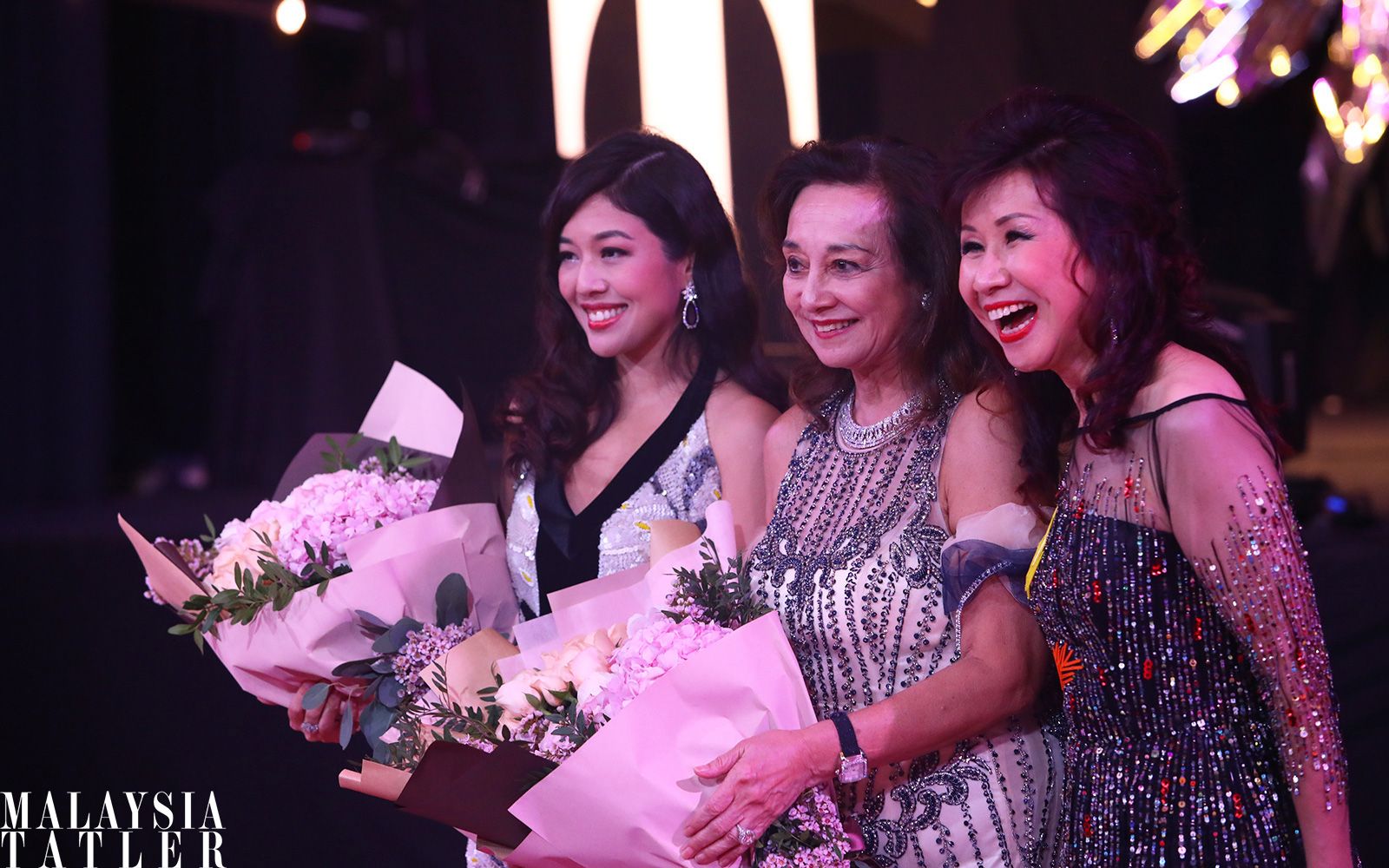 Shirena Hamzah, Tunku Dara Naquiah and Florence Fang