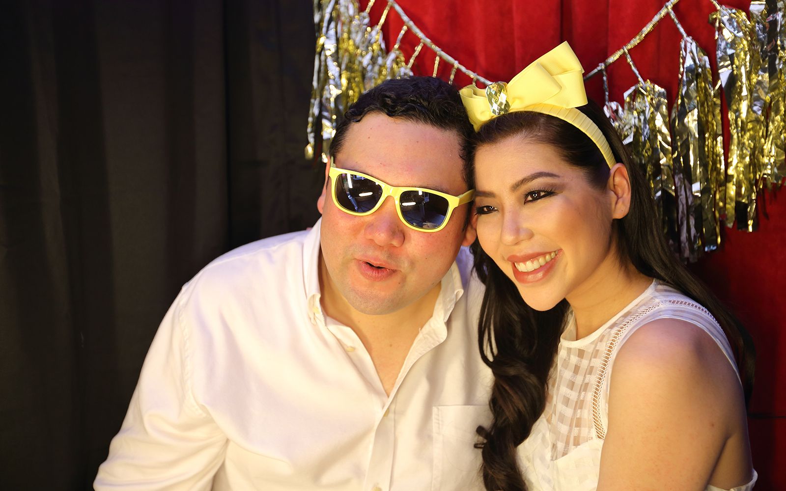 Young at heart, the new parents posing at Blake's full moon party in 2015