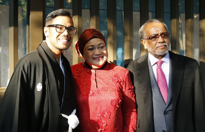 Farhan Shafee, Puan Sri Dr Suriana Harith and Tan Sri Muhammad Shafee Abdullah