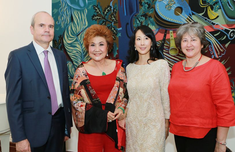 HE Christophe Penot, Datin Janet Yeoh, Yukimi Penot and Vicki Treadell