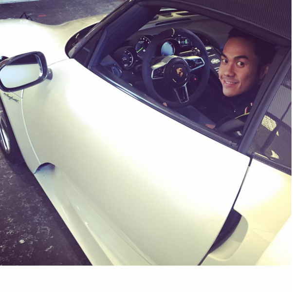 Jazeman Jaafar took a Porsche hybrid out for a spin while in London. (Photo: @jazemanjaafar)