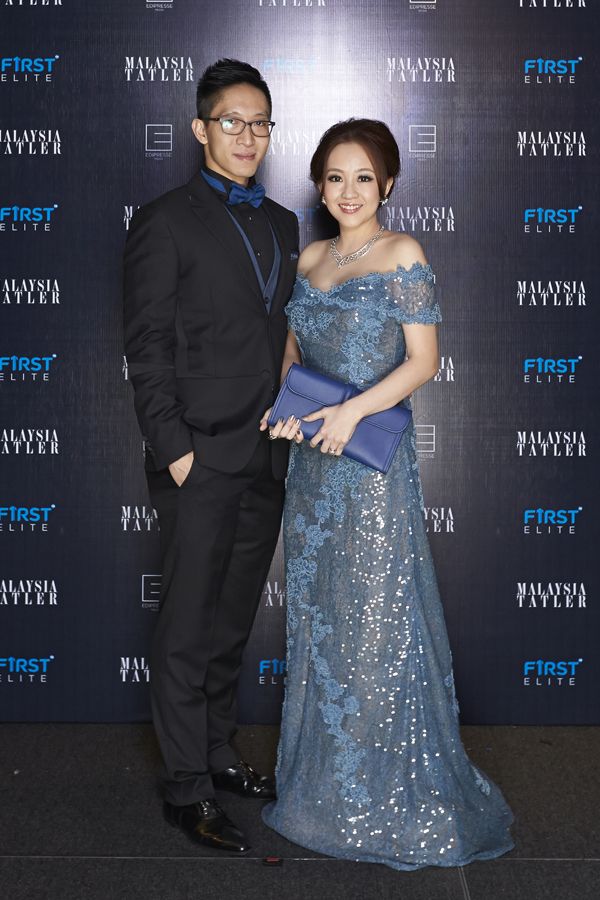 Yap Weng Yau in Kenzo and Evonne Khoo in Rene Ruiz