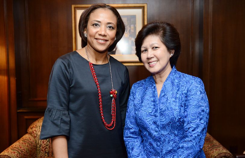 Michelle Gyles McDonnough and HRH Princess Norodom Arunrasmy of Cambodia