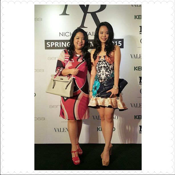 Yap Ai Leen attended the Niche Retailing Spring/Summer 2015 fashion show with sister Yap Po Leen. (Photo: @ampangyapal)