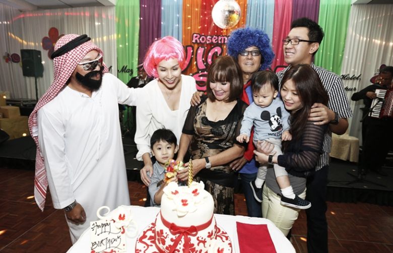 In May, Dato' Rosemarie Wee outdid herself again with a 'Wigs & Moustaches' birthday party.