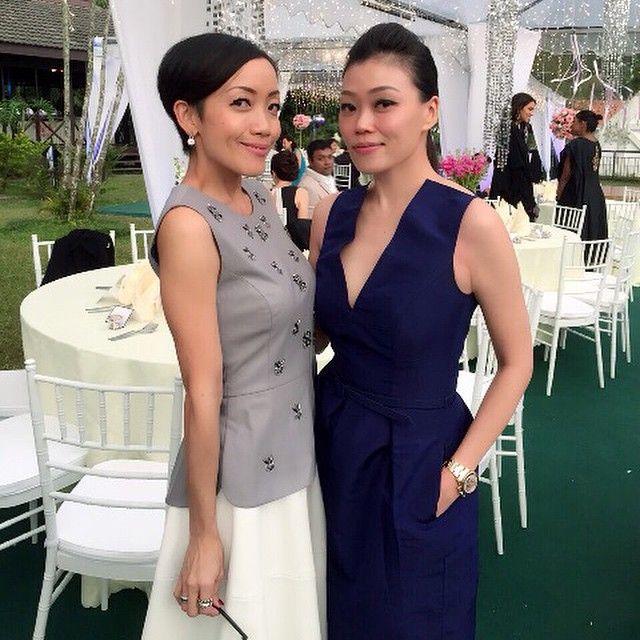 Serena Chong and Sherin Wong all dressed up for the #DalyBodenWedding. (Photo by: @sherinwong)