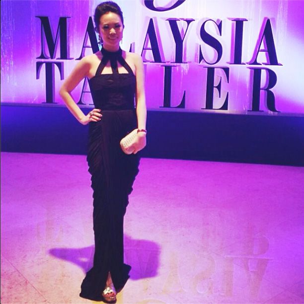 Yap Po Leen couldn't help but snap a shot backdropped against the Malaysia Tatler sign at the cocktail area. (Photo: @leenersyap)