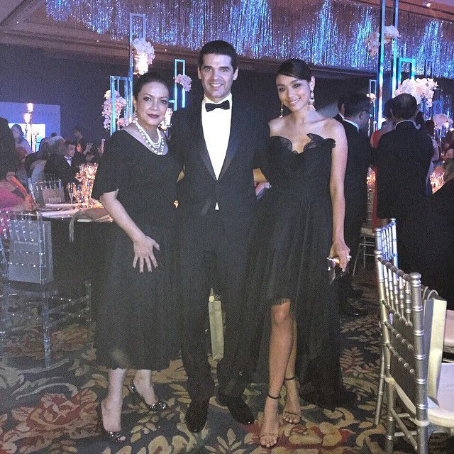 Kathy Lam, Laurent Barrere and Marion Caunter looked the complete vision of sophistication dressed all in black. (Photo: @marioncaunter)