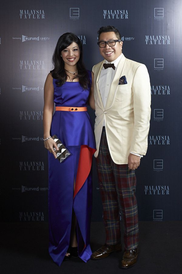 Shirena Hamzah in Roksanda Ilincic and Ferhat Nazri-Aziz in Hackett London