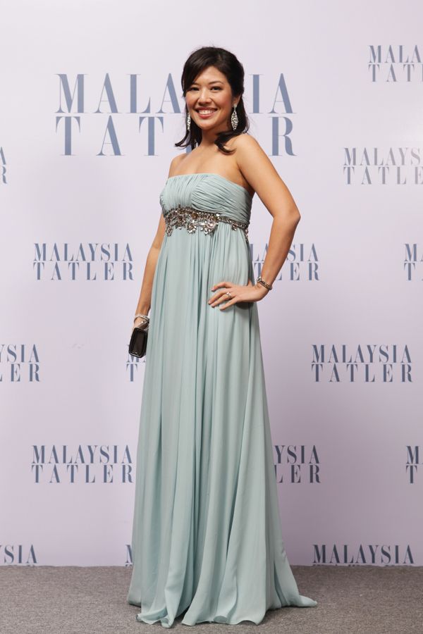 Shirena Hamzah wearing a Grecian draped Marchesa gown (2009)