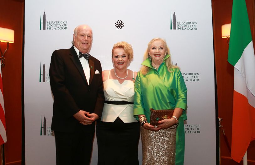 HE Declan Kelly, ambassador of Ireland, Fiona Rice, and Anne Kelly