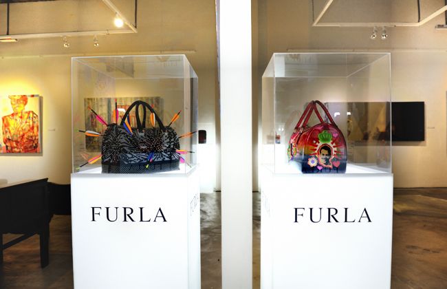 Furla very generously provided 12 Candy bags which were each transformed into a one-of-a-kind ‘art’ bag.