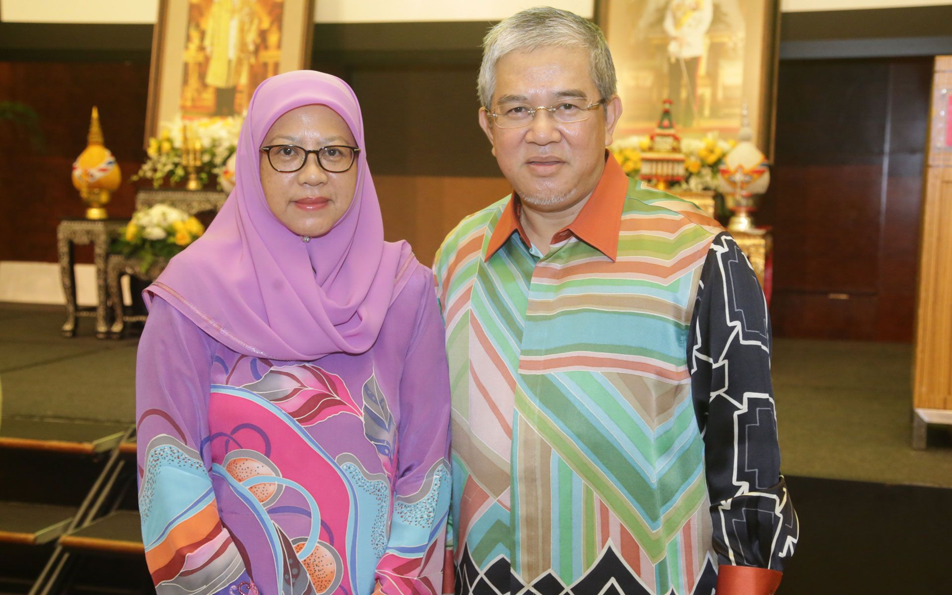 Datin Hajah Mariani Bongsu and HE Dato' Hj. Alaihuddin Mohamad Taha