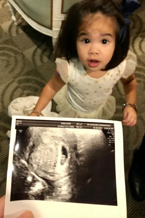 2017 - When Ava found out she was going to have a little brother