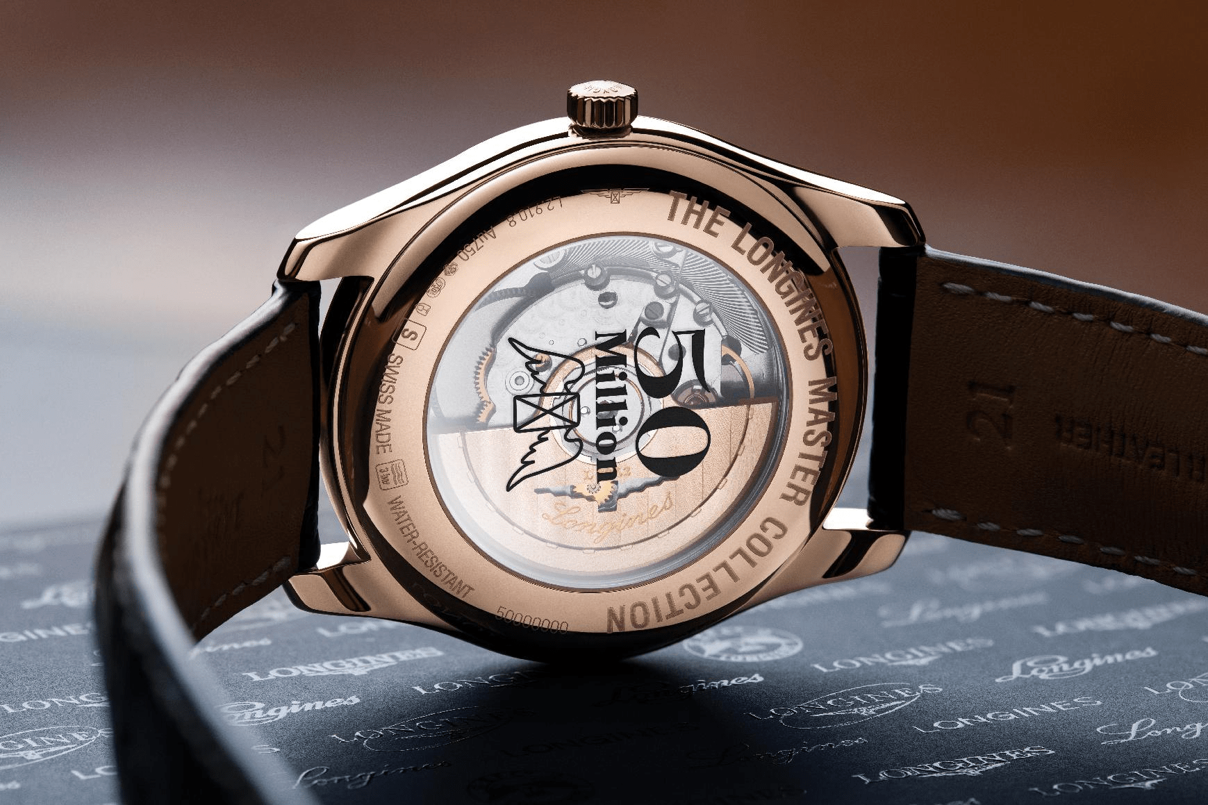 Commemorative inscription on the caseback