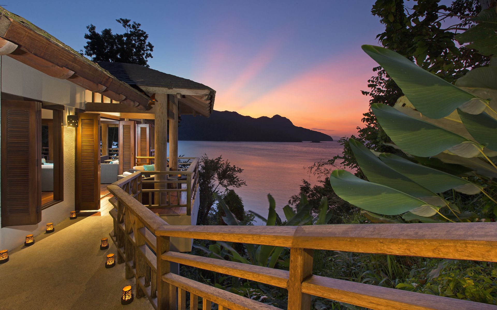 Sunset View from V Botanical Spa