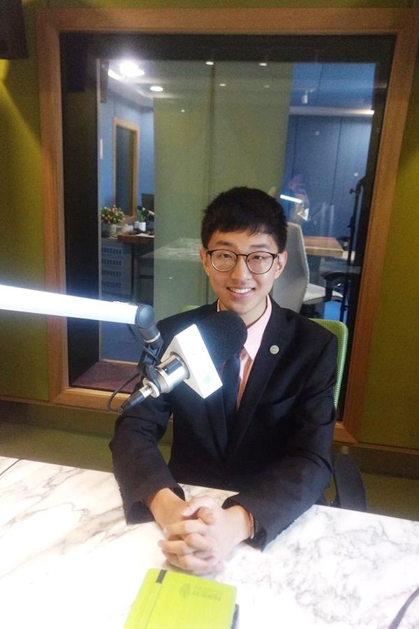 At an interview for CityplusFM Interview 106.0 (Photo credit: Tan Chee Yong)