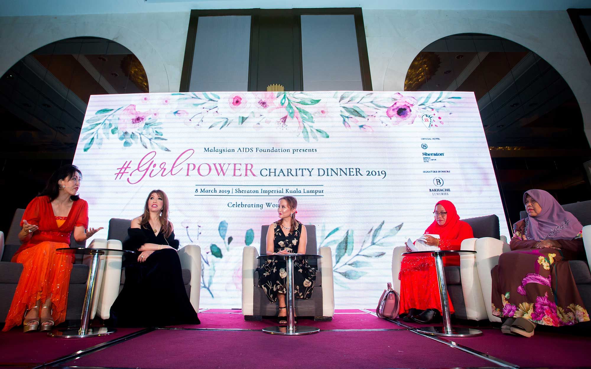 Datin Mina Cheah-Foong, Lee Jim Leng, Anne Edwards, Jamaliah Sulaiman and Matron Fadzilah Abdul Hamid