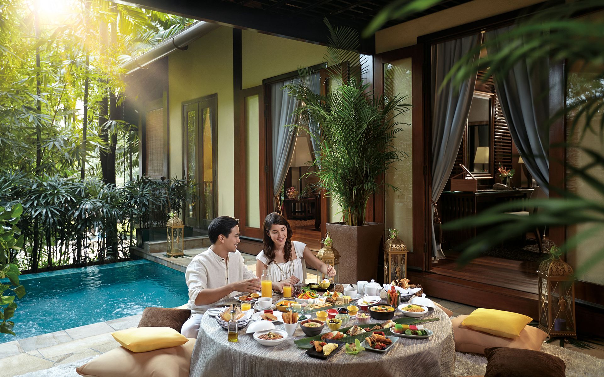 Enjoy private dining and your own outdoor pool at The Villas