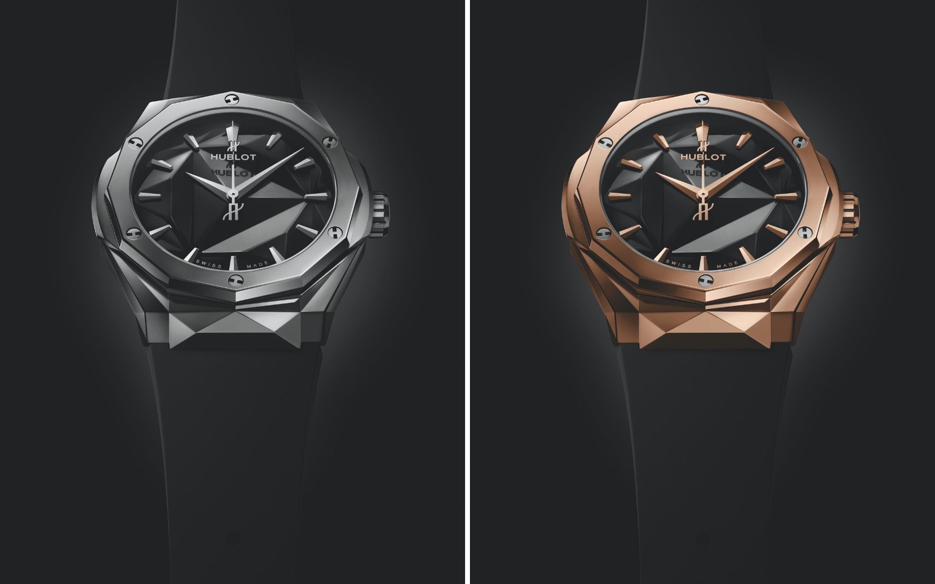 Classic Fusion Orlinski in titanium (left) and King Gold