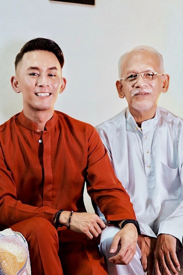 Andre Amir with his father (Photo courtesy of Andre Amir)