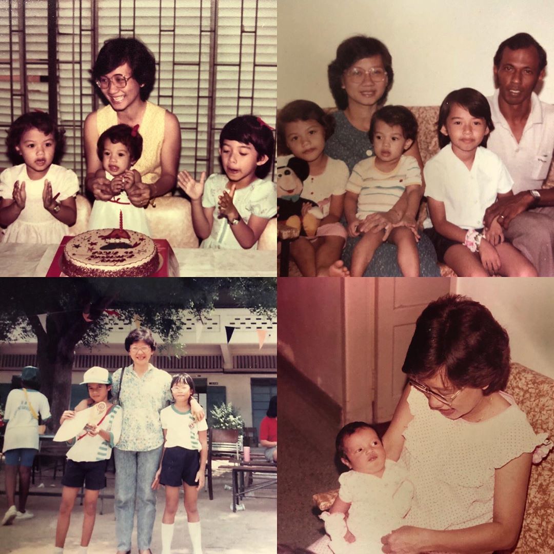 Childhood photos of Datuk Nicol David and her family