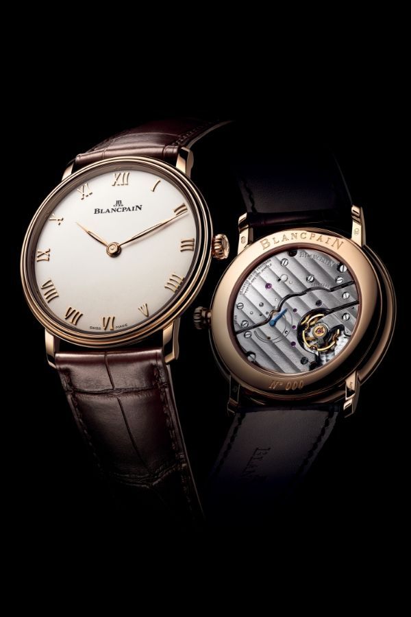 The thinnest Villeret yet, the power reserve indicator can be found on the caseback