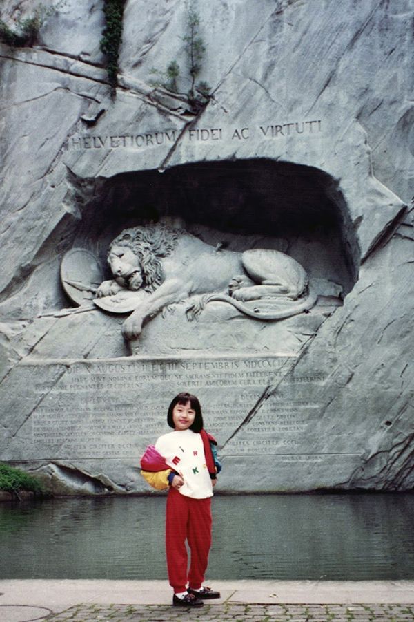 A young Jasiminne in Lucerne Switzerland, bitten by the travel bug from a tender age