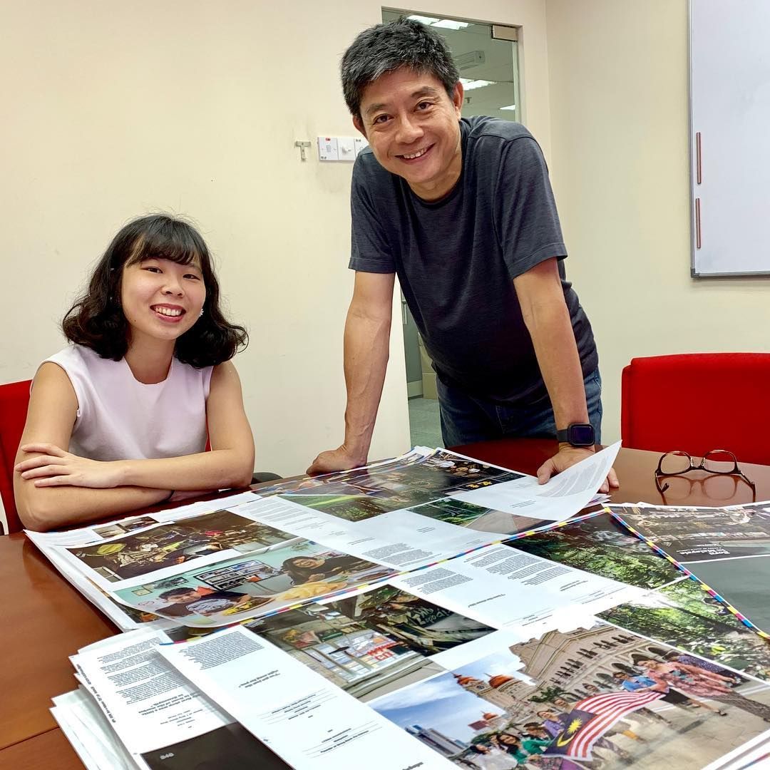 Kenny and his book designer, Joanne Chew of Fictionistudio (Photo credit: @borninmalaysia on Instagram)