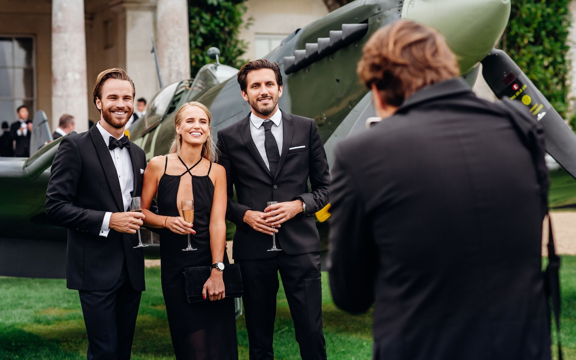 Viktor Fors, Maria Fagerstroem and Guillaume Laffon attended the black tie dinner hosted by IWC the night before Silver Spitfire embarked on its flight around the world