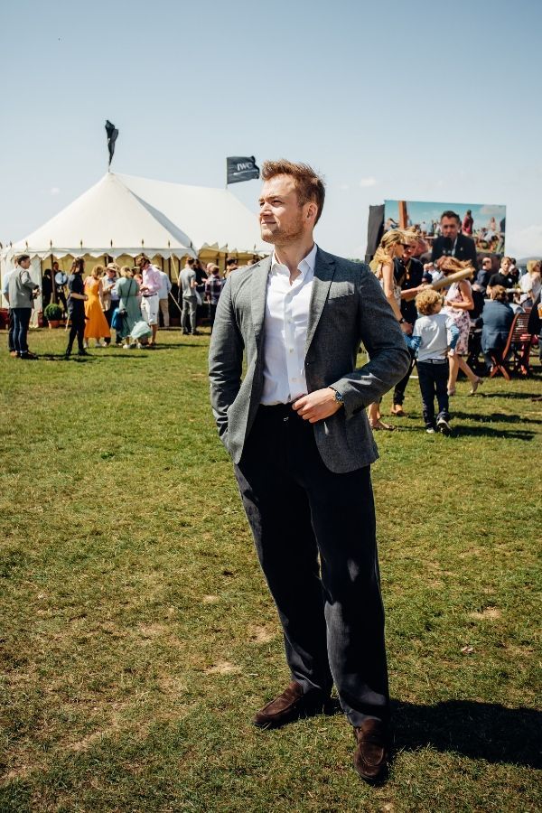 Taron Egerton was one of the famous faces at the celebration