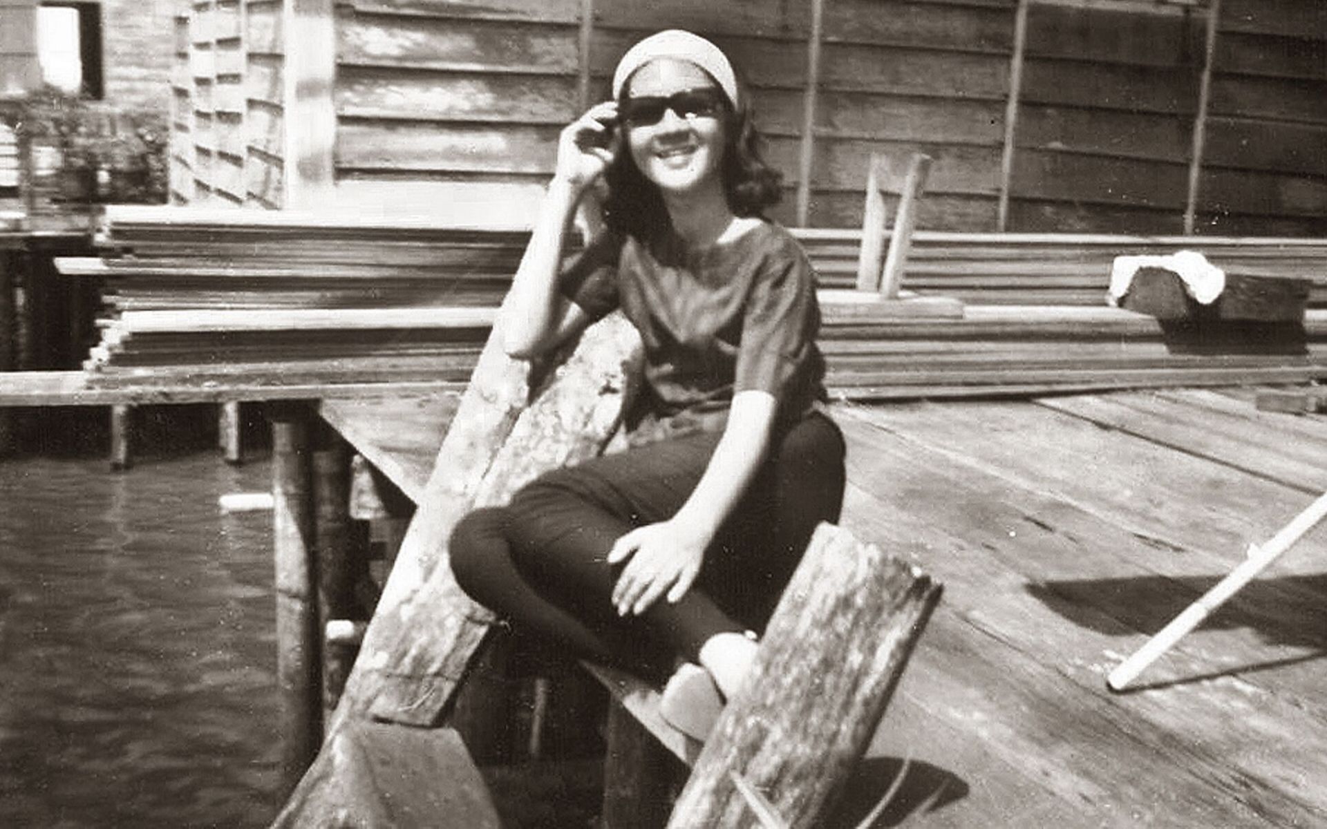 Rosita as a teenage at the back of her Kampong China shophouse.