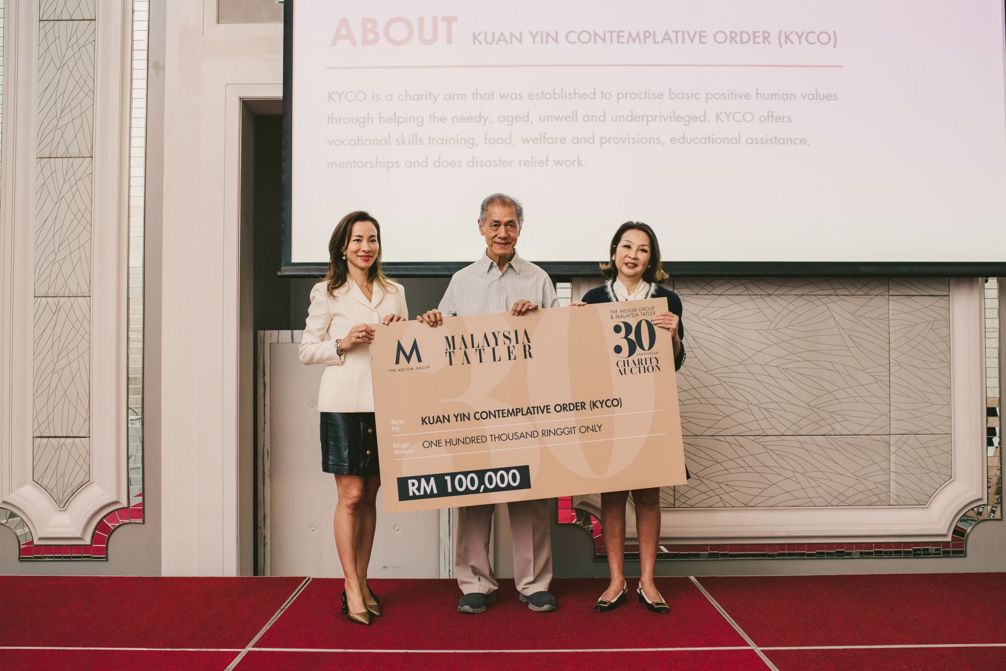 Claire Lee-Bloy, Khor Boon Chuan and Dato' Seri Farah Khan