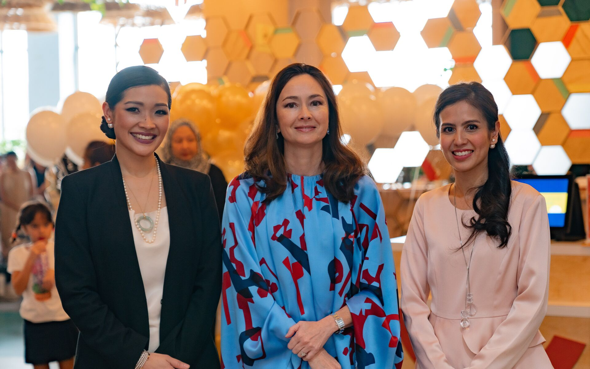 Mien Dee Yong, HRH Tuanku Zara Salim and Nurlin Salleh