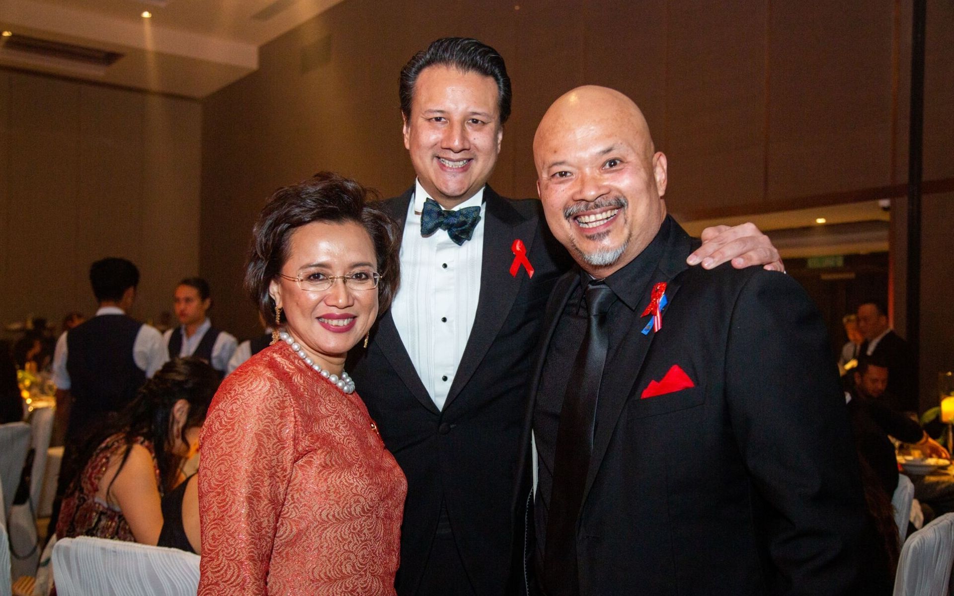 Professor Dato' Dr Adeeba Kamarulzaman, Tengku Fuad Tengku Ahmad and Nigel Skelchy