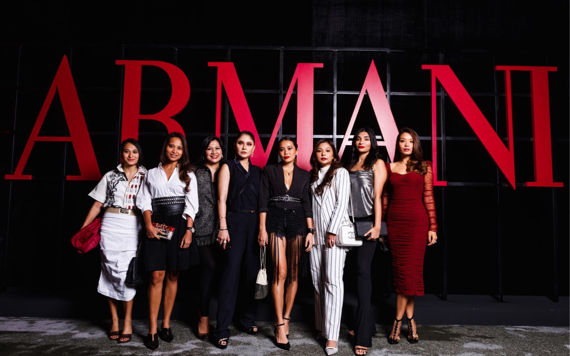 Nadia Nasimuddin, Diana Nasimuddin, Ferasha Nazri, Sarah Shahdan, Ung Yiu Lin, Datin Nina Ismail Sabri, Sarah Illyas and Marion Caunter