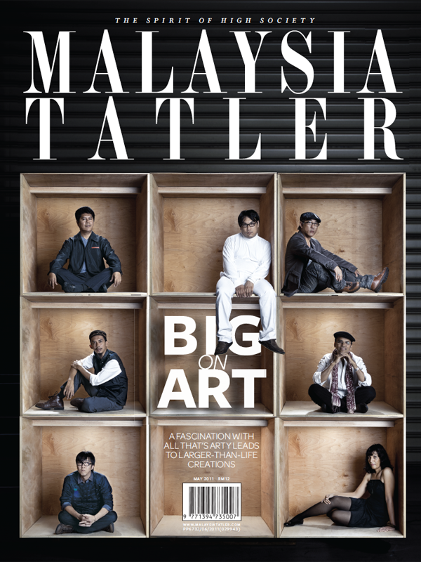 May 2011: Exemplifying the phrase 'bigger is better', Malaysia Tatler took on the task of featuring 7 prominent Malaysian artists in a larger-than-life warehouse setup. (Photo: Allan Casal)