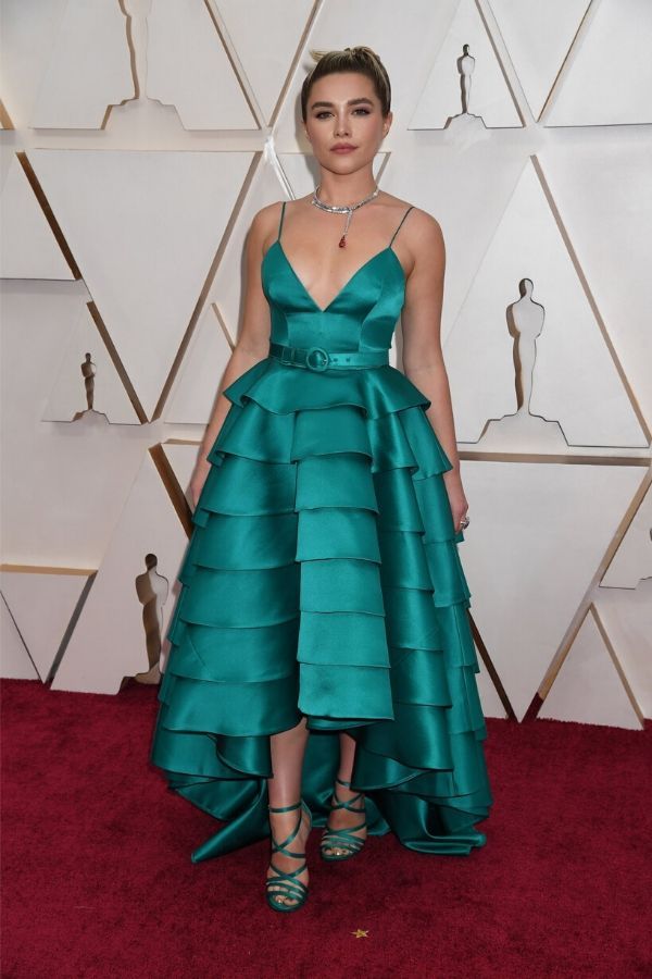 Florence Pugh's Turquoise Louis Vuitton Dress at the Oscars