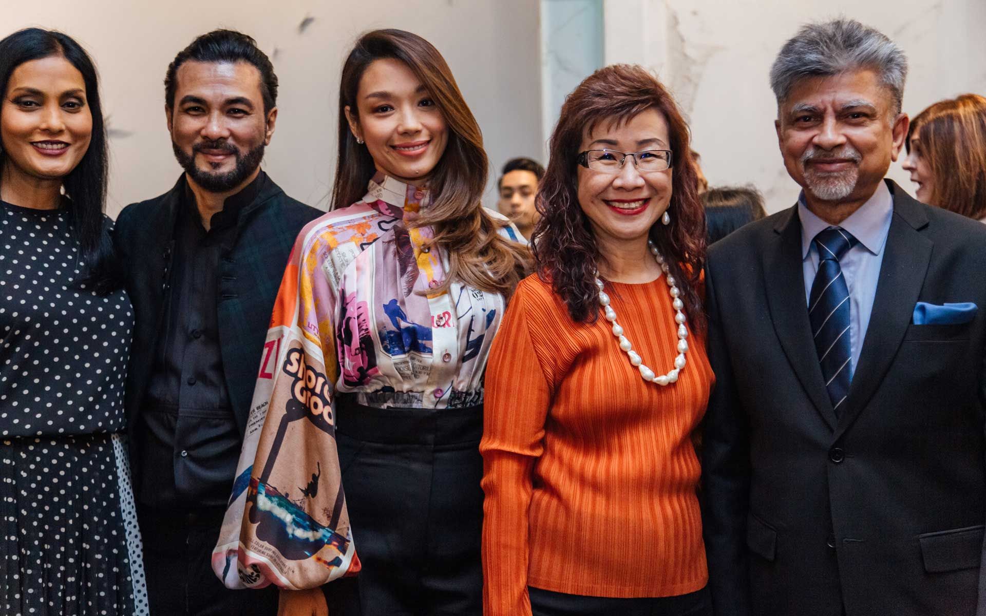 Datin Sri Mary Lourdes Chandran, Dato' Sri Bernard Chandran, Marion Caunter, Florence Fang and Tan Sri Mohd Ariffin Yusuf