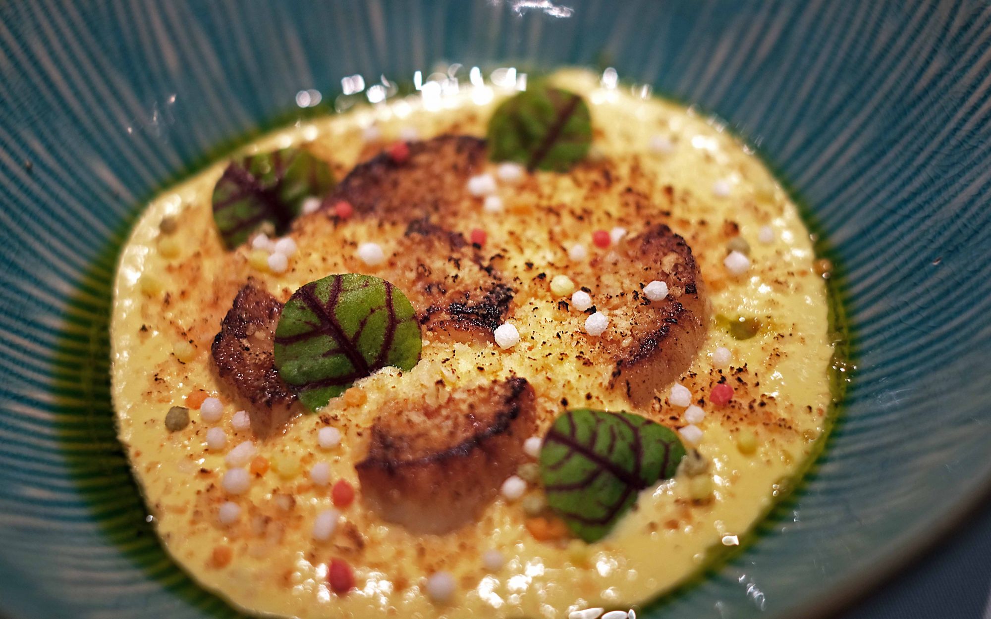 Hokkaido Scallops & Truffle Sodhi Brule