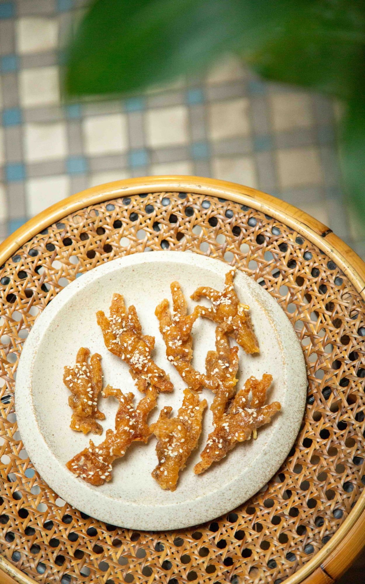 Chicken feet with soy caramel & sesame seeds