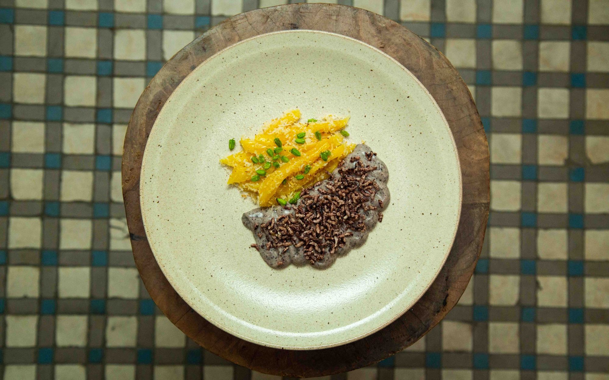 Rice custard with jackfruit & coconut