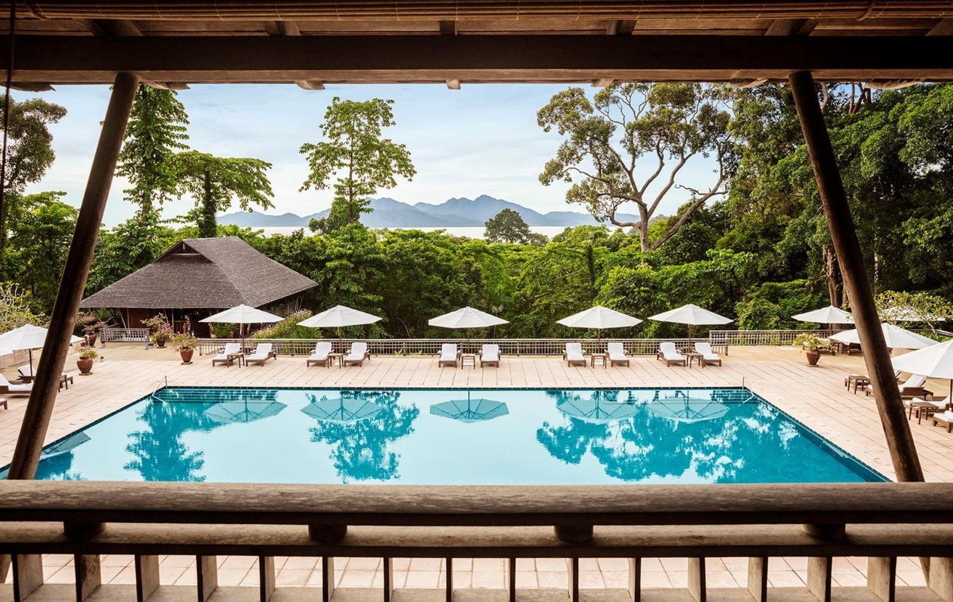 The Datai Langkawi has three pools, but if you're looking for some peace and quiet, head to the Adult Pool located above an ancient rainforest — it's being with nature without the hard work (Photo: The Datai Langkawi)