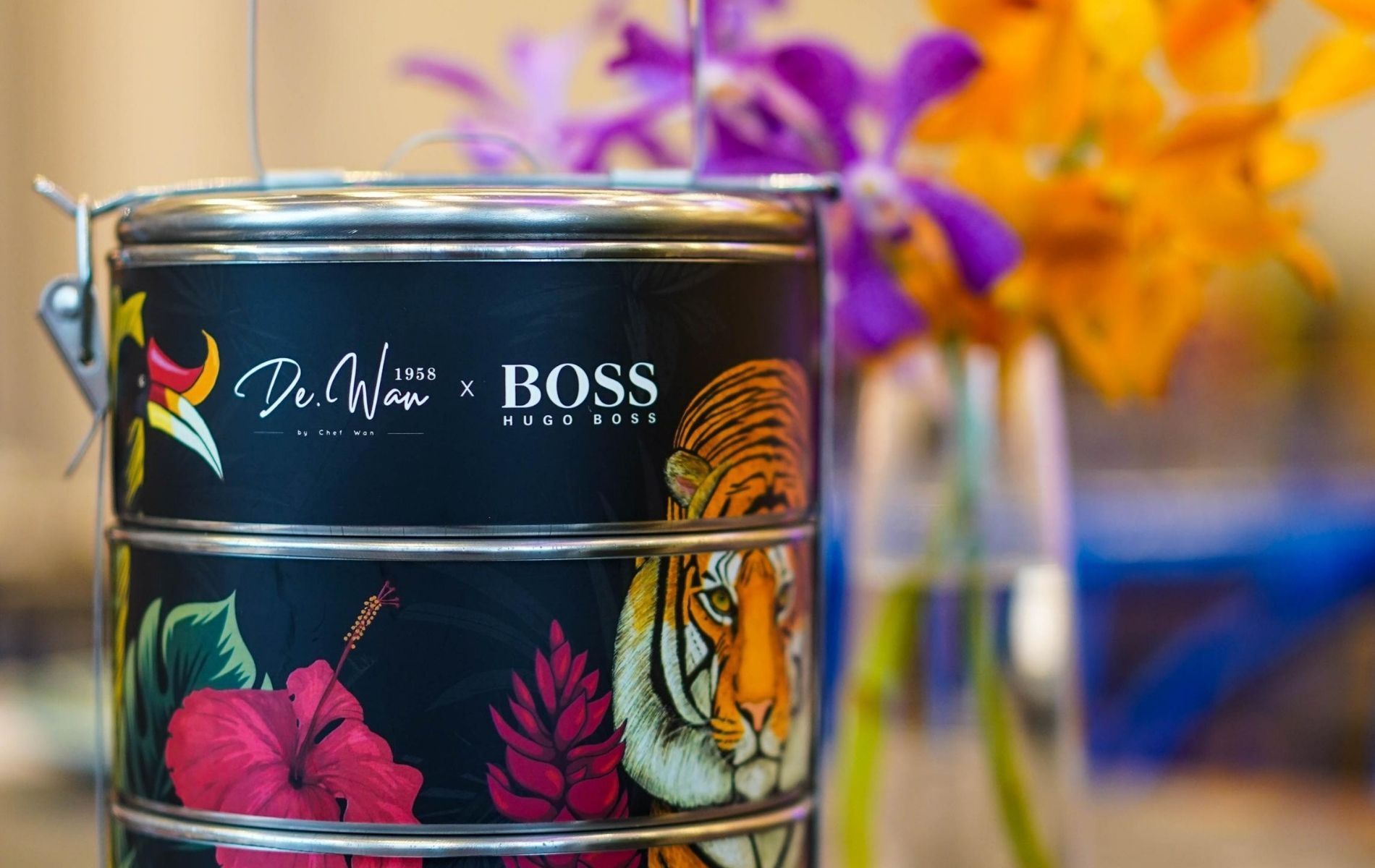 The Malayan tiger is a prominent motif on the MY Unity tiffin
