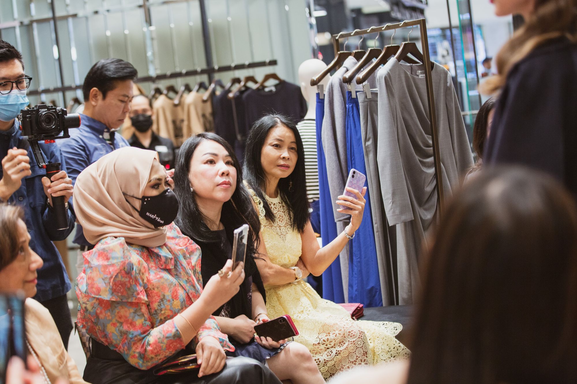 Farah Farhana, Dato' Jennifer Ong and Datin Sri Joey Low at Max Mara