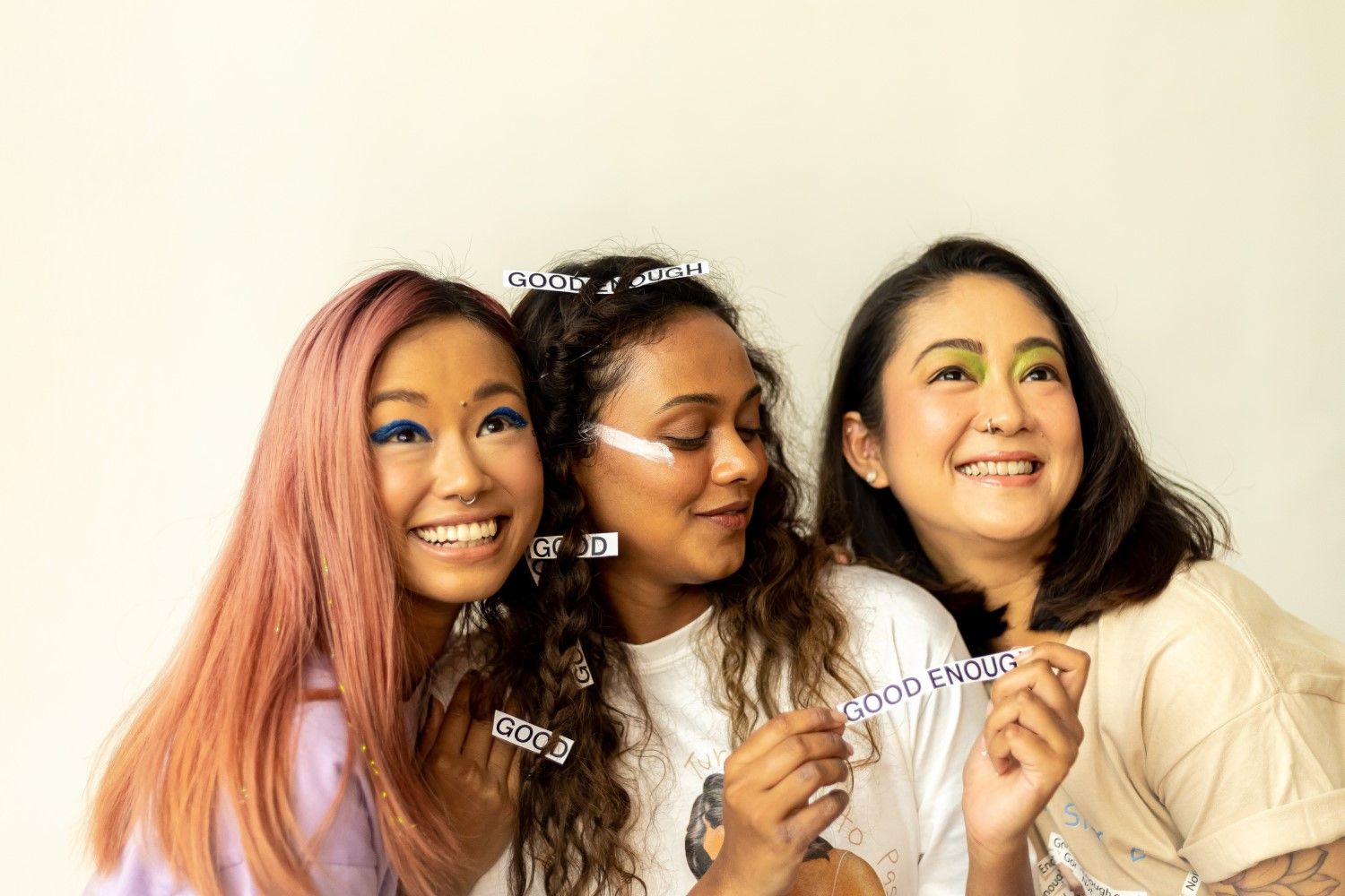 Shareeta Selvaraj models the t-shirts in the collection