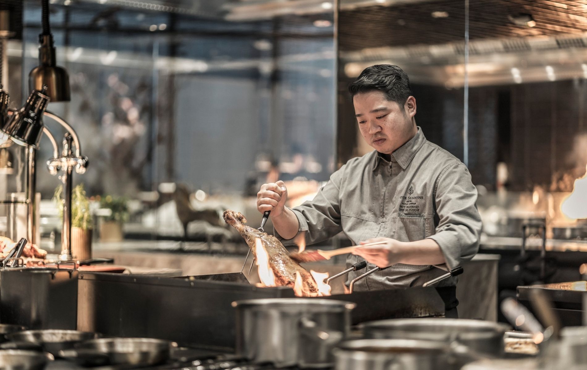 Chef de cuisine Matt Mujtahid at Four Seasons Hotel Kuala Lumpur