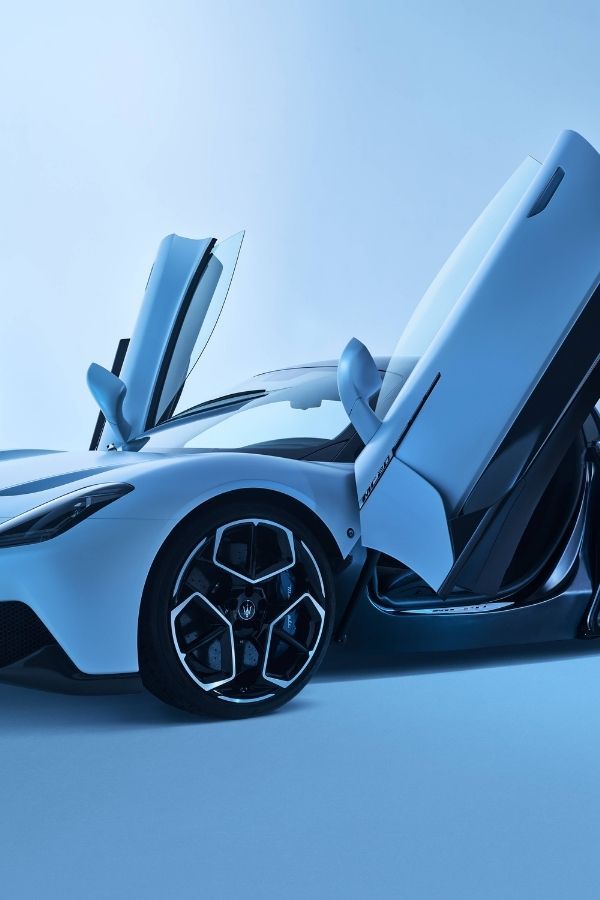 Butterfly wing doors define the look of this supercar while allowing you to slide in and out of the car easily (Photo: Courtesy of Maserati)