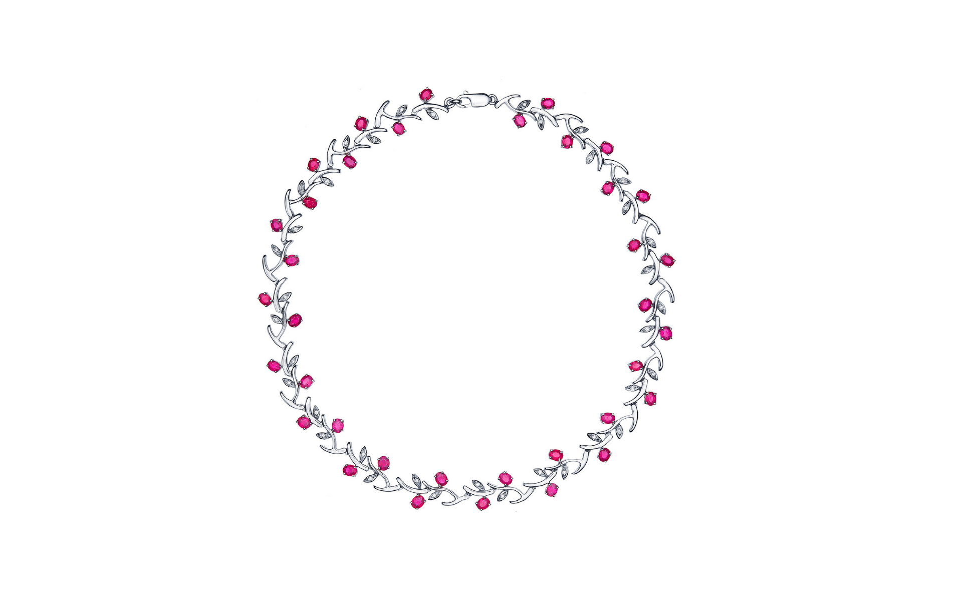 Verdant choker necklace with rubies and diamonds